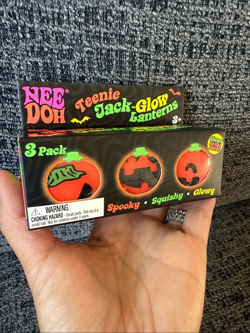 BNIB NeeDoh Teenie Jack-Glow Lanterns, 3-Pack
